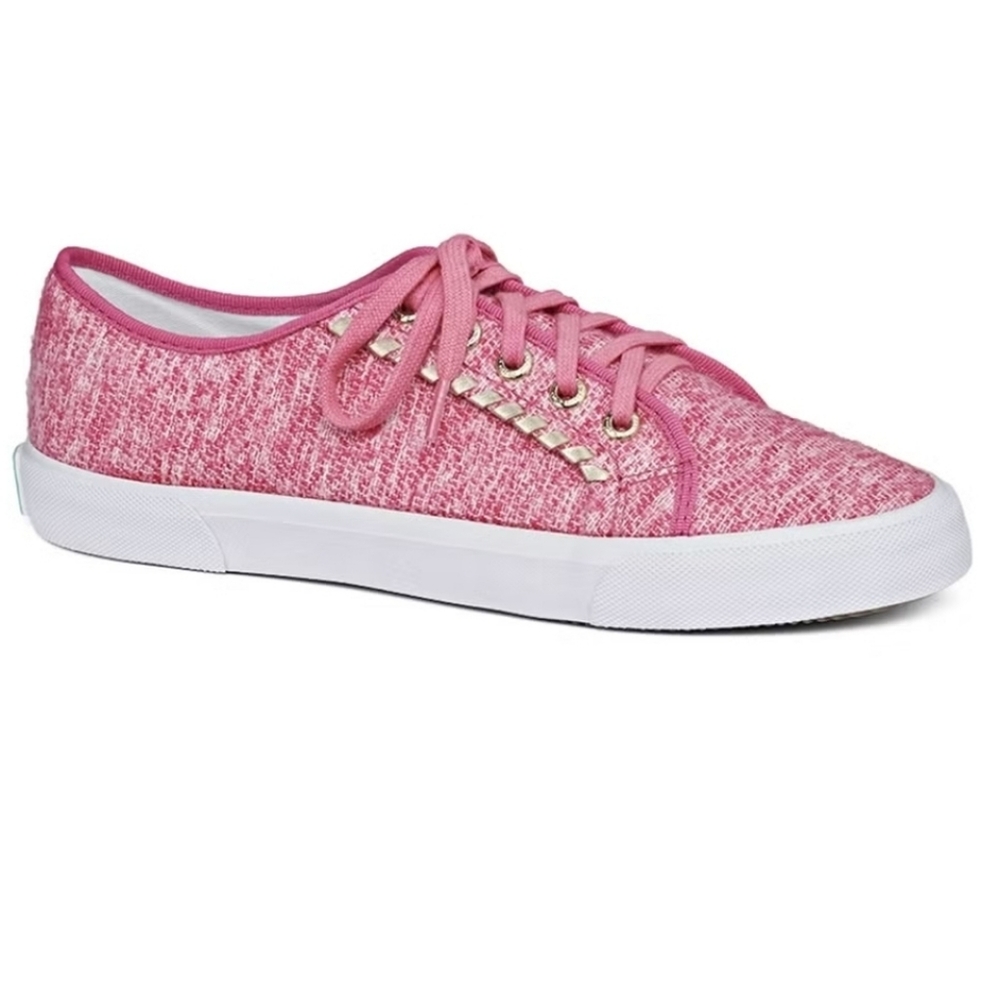 Jack Rogers Pink Knit Lace-Up Sneakers Women’s Size 10